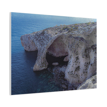Malta Blue Groto Matte Canvas, Stretched, 1.25"