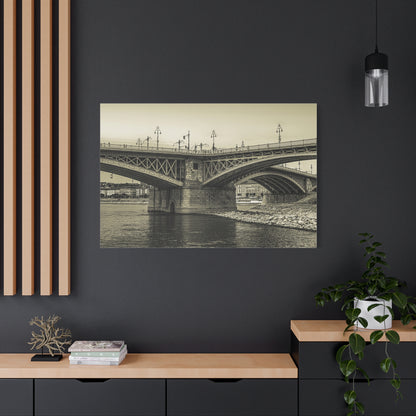 Budapest Bridge Matte Canvas, Stretched, 1.25"