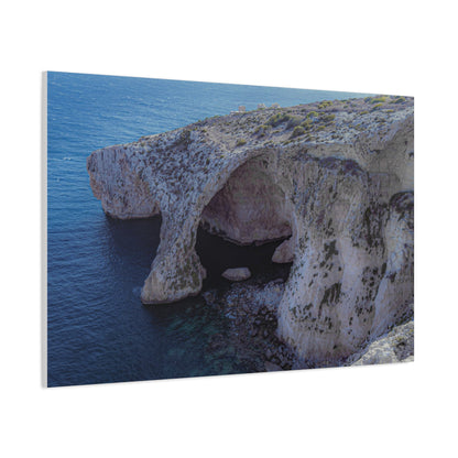 Malta Blue Groto Matte Canvas, Stretched, 1.25"