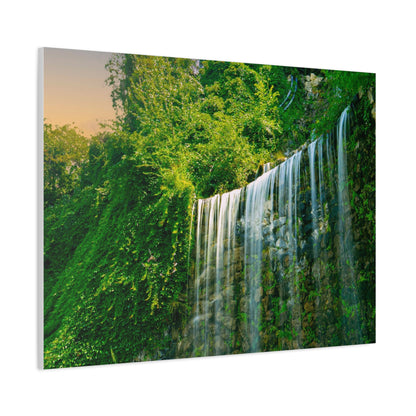Budapest Waterfall Horizontal Matte Canvas, Stretched, 1.25"