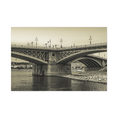 Budapest Bridge Matte Canvas, Stretched, 1.25"