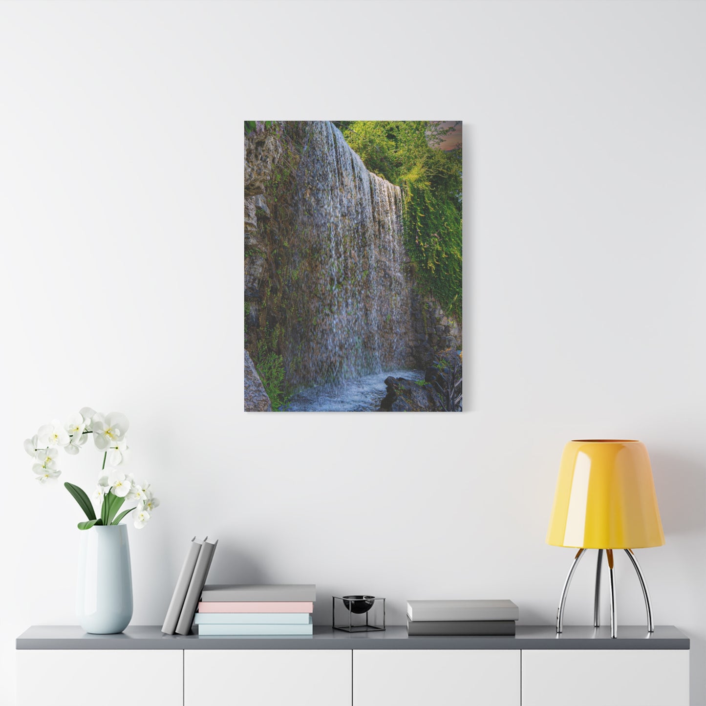 Budapest Waterfall Matte Canvas, Stretched, 1.25"
