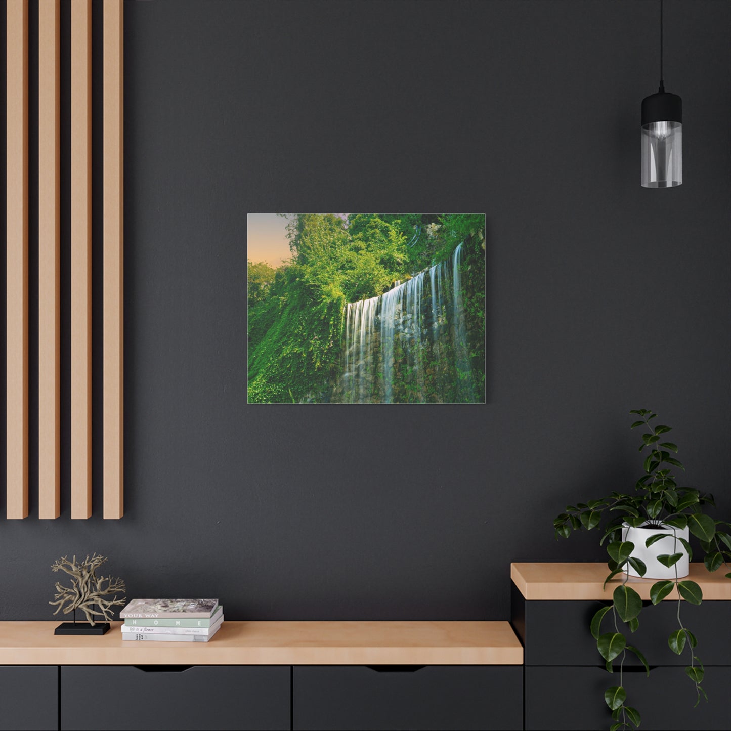 Budapest Waterfall Horizontal Matte Canvas, Stretched, 1.25"