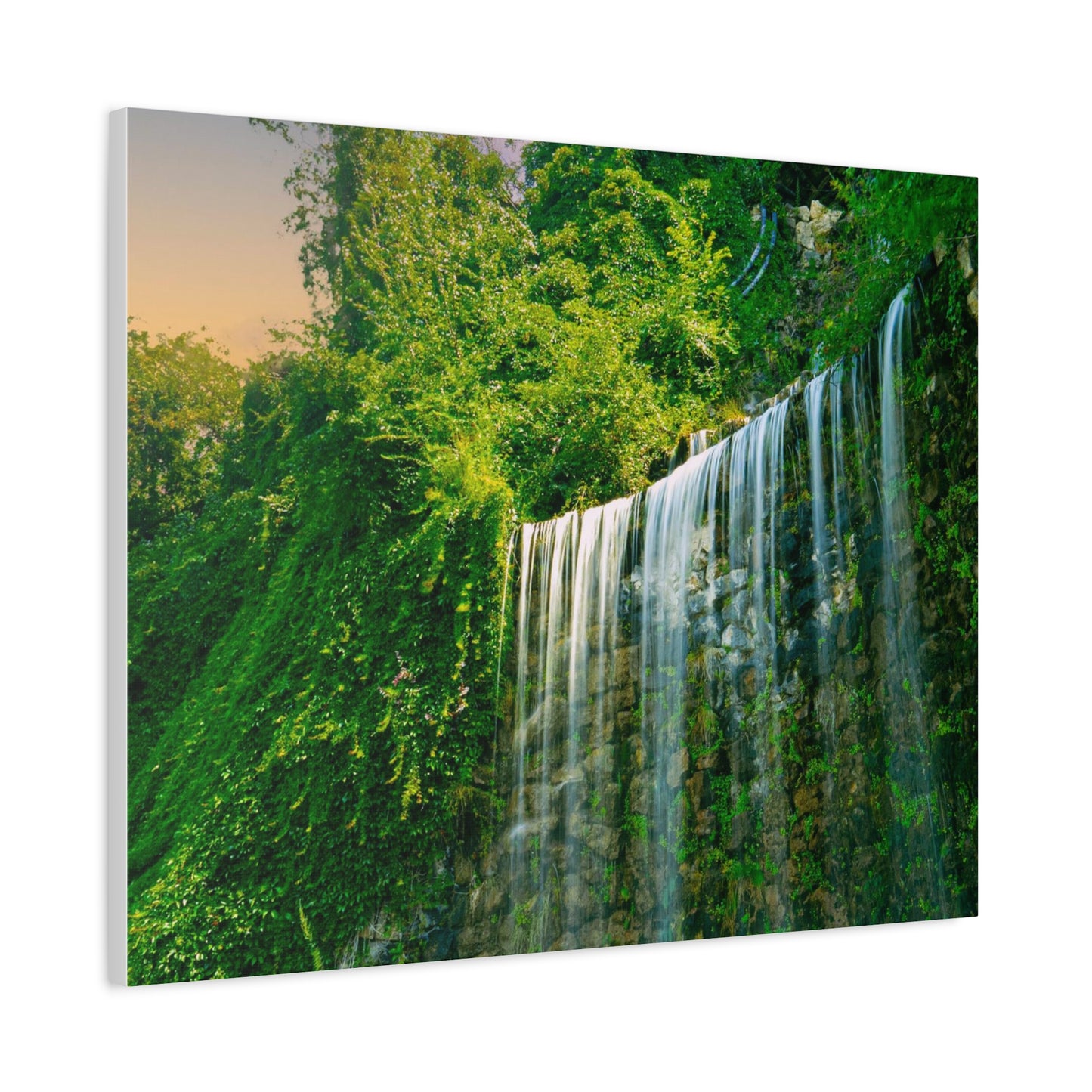 Budapest Waterfall Horizontal Matte Canvas, Stretched, 1.25"