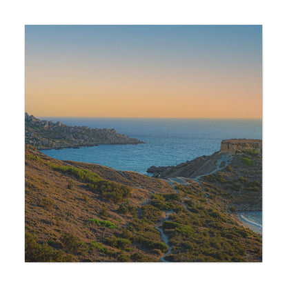 Malta Sunset Matte Canvas, Stretched, 1.25"